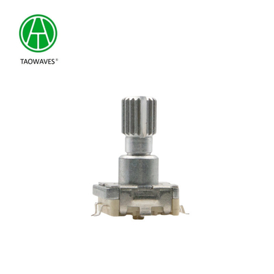 Codificador rotativo para equipamento de áudio com interruptor de reset e botão de controle robusto