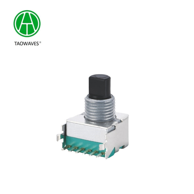 Encoder rotativo de precisão com função de redefinição e botão robusto para equipamento de áudio
